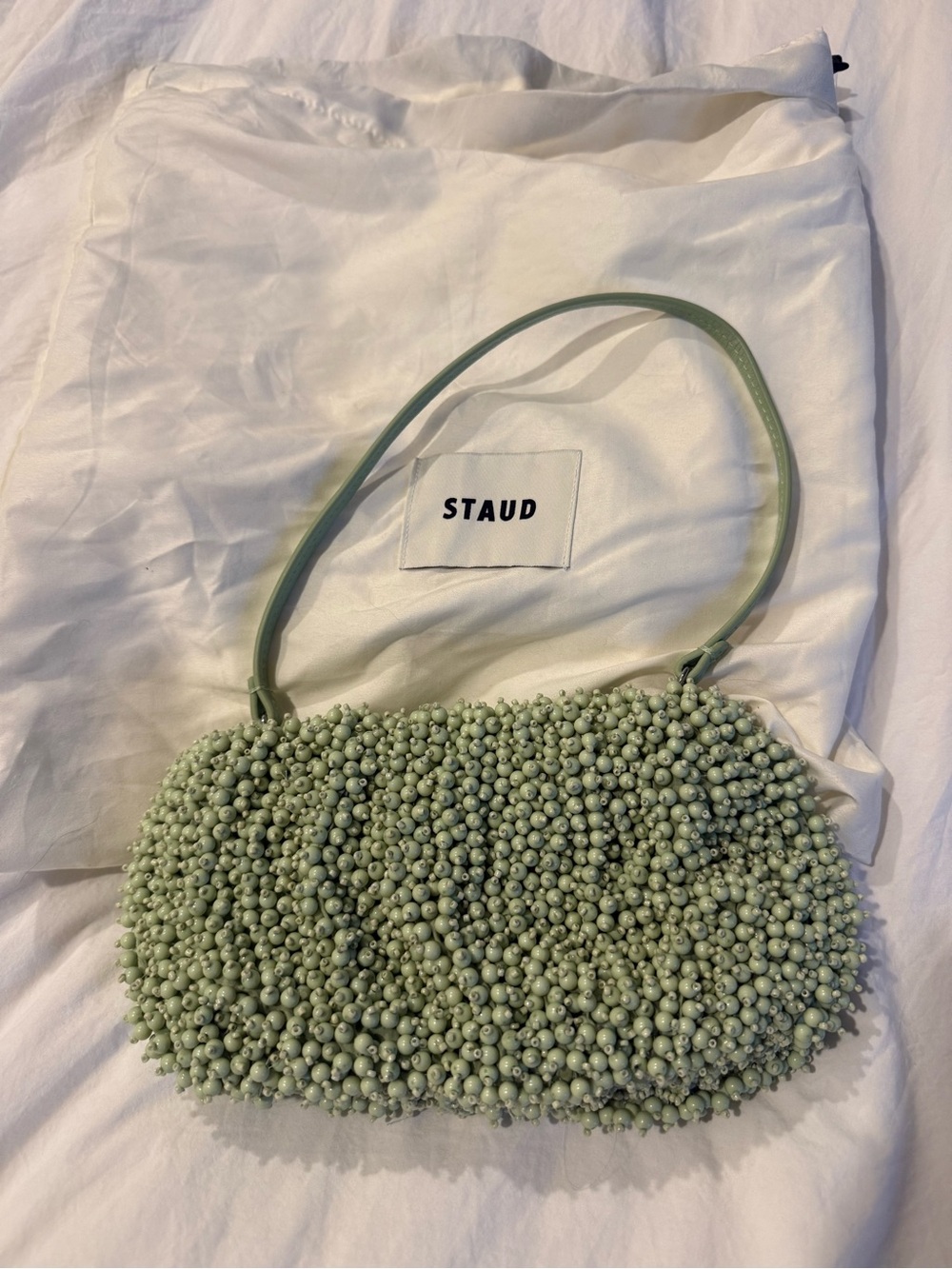 STAUD Beaded Bean Bag - Matcha - Picture 3 of 5